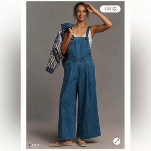 Anthropology Maeve Blue Denim Overalls